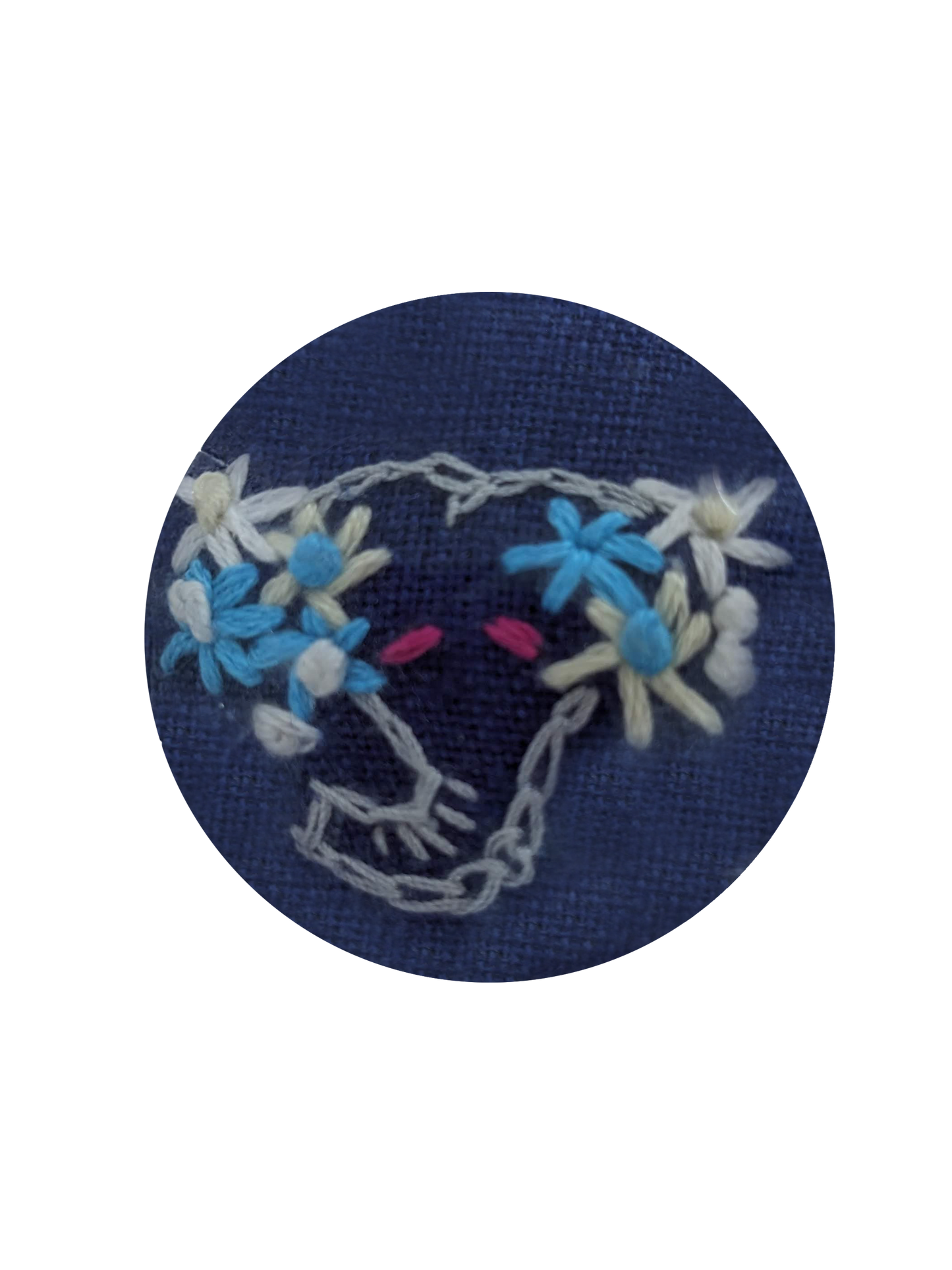 Embroidered button (Elephant)