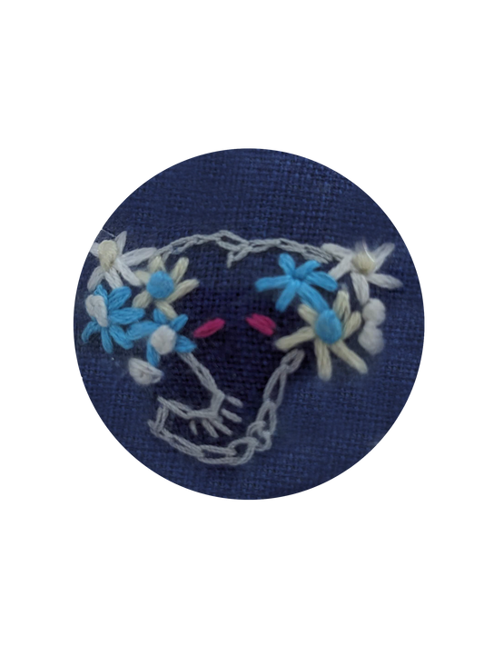 Embroidered button (Elephant)