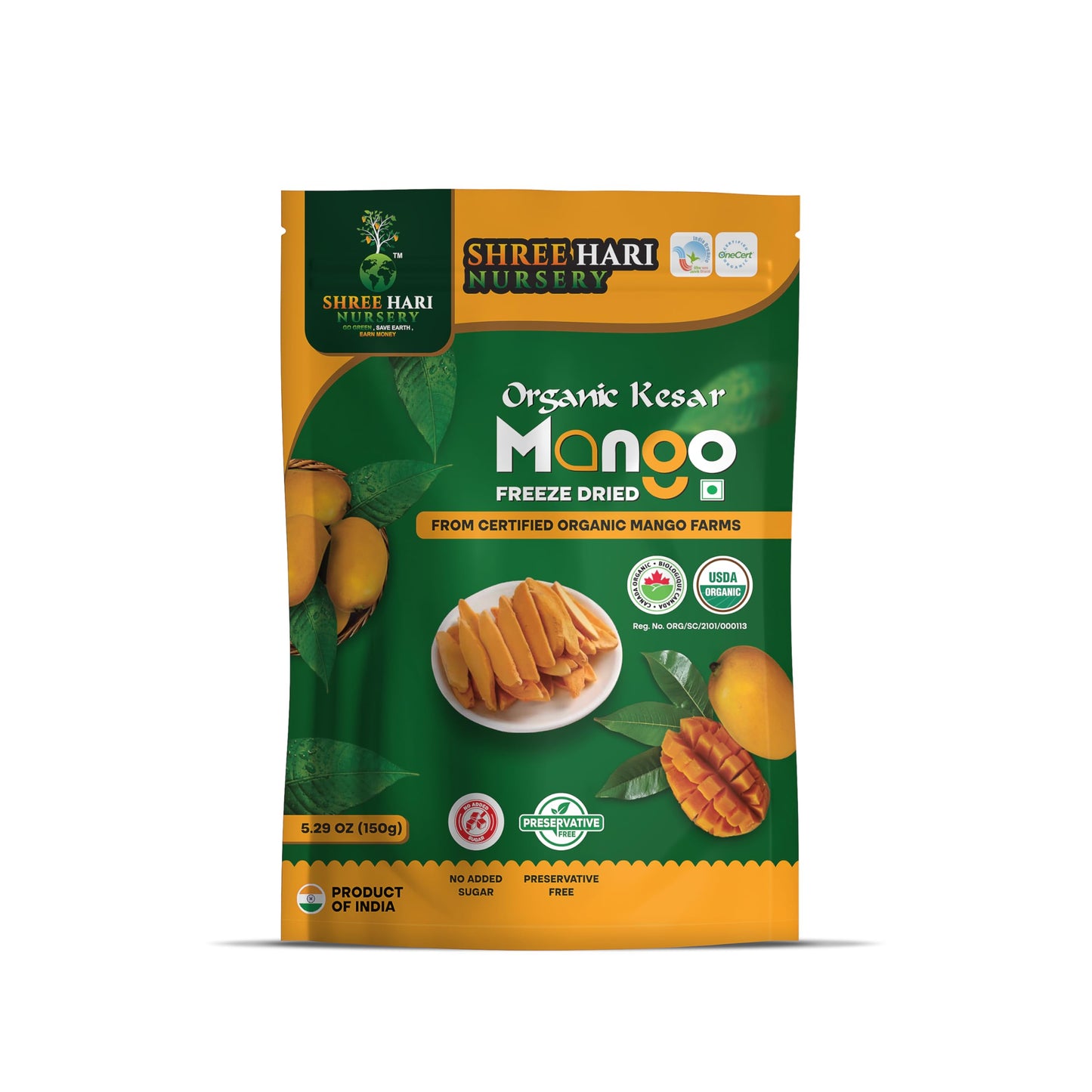 Organic Kesar Mango Freeze Dried